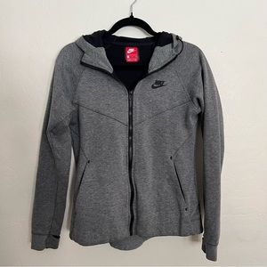 Nike grey zip up hoodie size medium
